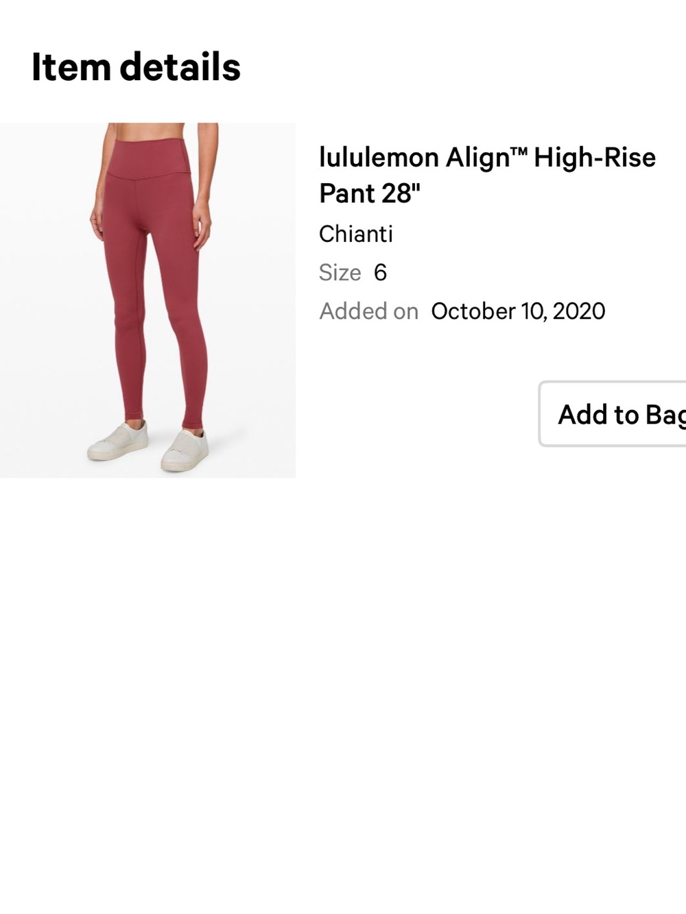 lululemon athletica High-Rise Chianti Leggings